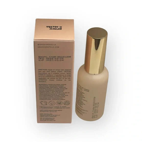 new Grace & Stella ㋛ Hydrating Hyaluronic Acid Serum ㋛ Full Size ㋛ Fresh in Box - Picture 10 of 16